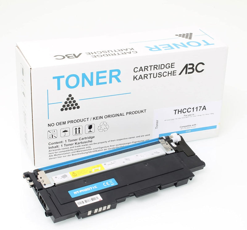 ABC Kompatibler Toner für HP 117A W2071A Cyan für HP Color Laser 150 150a 150nw MFP 178 178nw 178nwg