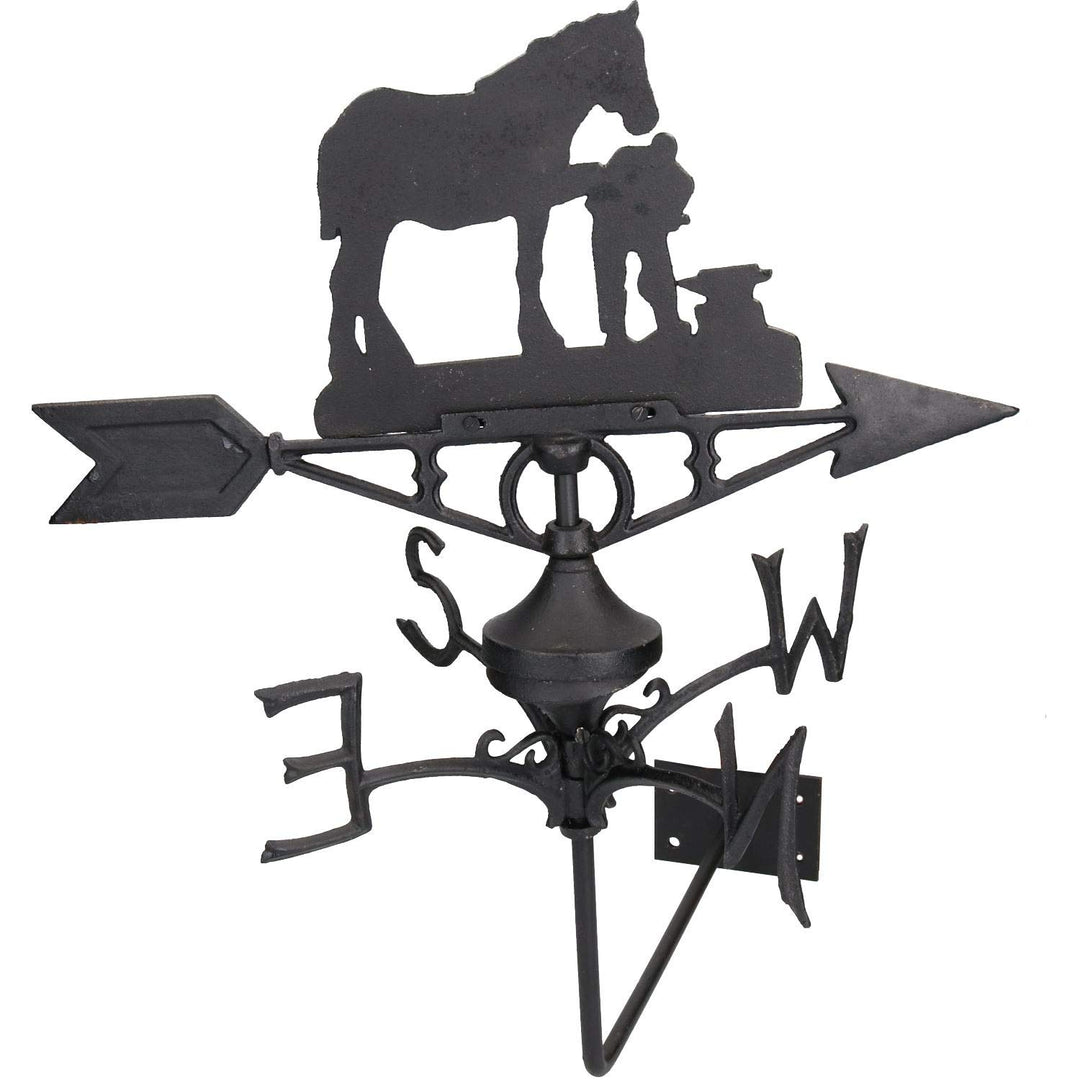 AB Tools Pferd/Mare Hufschmied Wetterfahne vergeblich Wandhalterung Haus Gusseisen Schuh