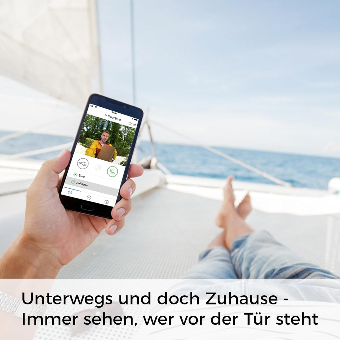 DoorBird D1101V Unterputz IP Video Türstation | Video-Türsprechanlage mit 1 Ruftaste, WLAN, Bluetoot