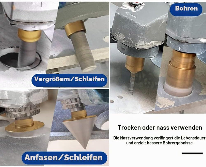 SHDIATOOL Diamantbohrer M14 Gewinde 6/6/8/20/35/50/68/20MM Diamantfingerbits/50mm Diamantfasenbohrer