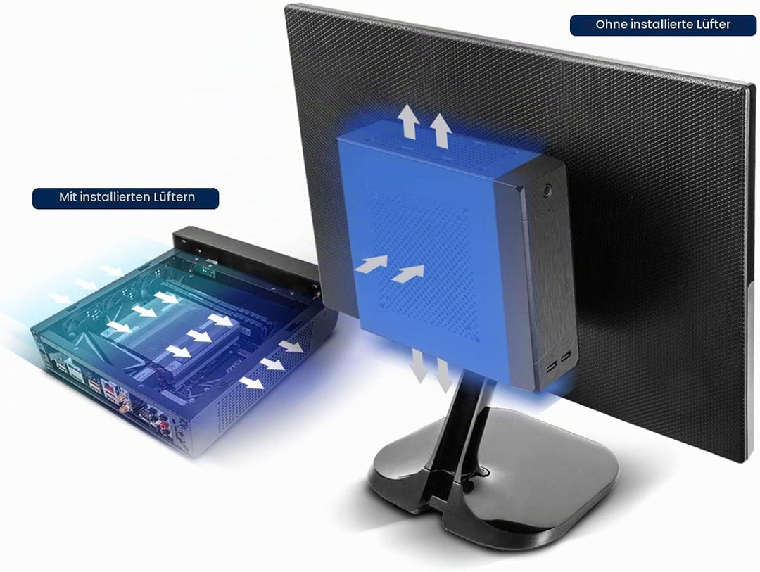 SilverStone Technology SST-ML10B - Milo Mini-ITX kompaktes HTPC Desktop Gehäuse, modulares Design, I