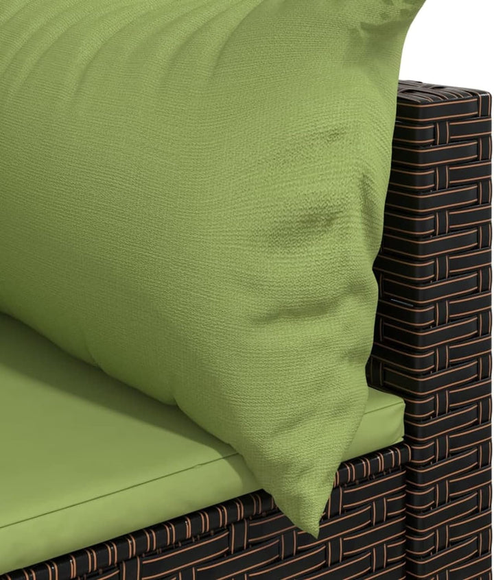 Tidyard 2 STK. Garten Ecksofa Gartensofa mit Kissen Einzelsofa Rattansofa Garten Lounge Gartenmöbel