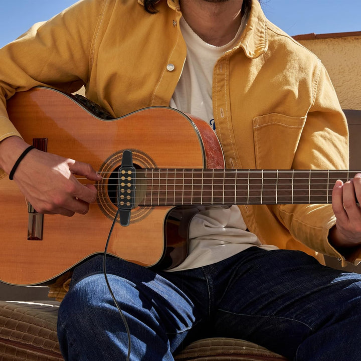 Gitarren-Tonabnehmer zum Anklemmen, für Akustikgitarre mit 96,5-106,7 cm (96,5 - 106,7 cm)