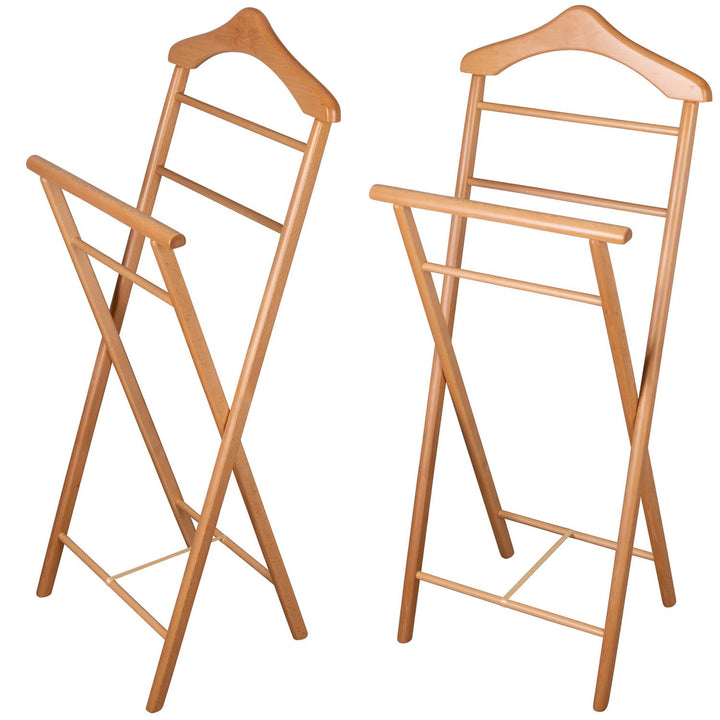 Staboos Herrendiener aus Massivholz – 2er Set fertig montierter Kleiderbutler &amp; Stummer Diener – sta