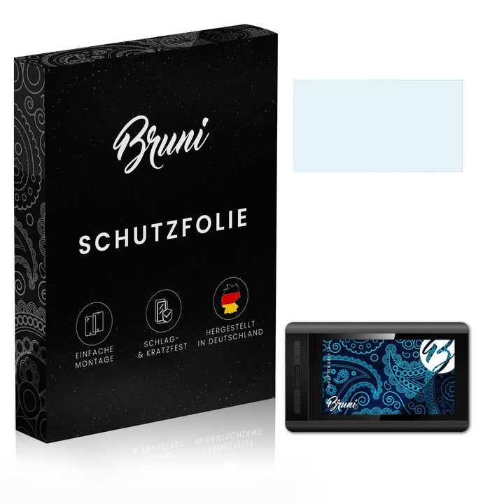 Bruni Schutzfolie kompatibel mit XP-PEN Artist 12 Folie, glasklare Displayschutzfolie (2X)