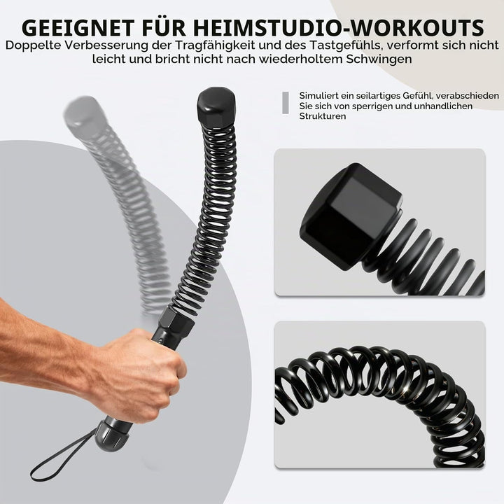2 Stück Battle Ropes Ohne Seil, Battle Rope für Home Gym, Sportseil, Tragbares Fitness Equipment mit