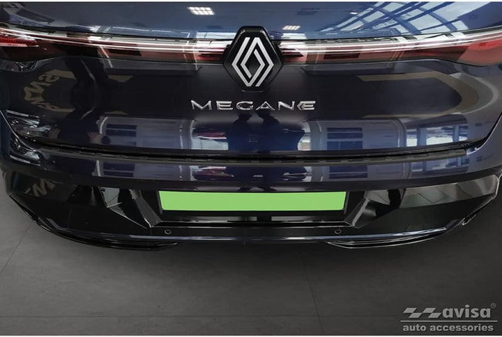 Avisa Schwarz Edelstahl Heckstossstangenschutz kompatibel mit Renault Megane E-Tech 2022- &
