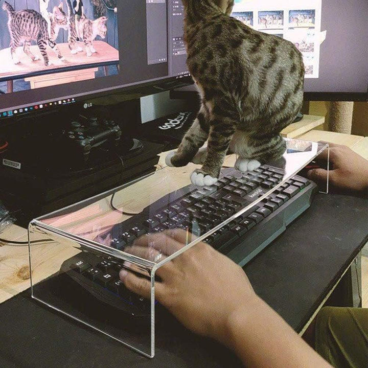 Anti-Katze Klare Acryl-Tastaturabdeckung, Verhindern Sie DASS Katzen Die Tastatur Berühren，Tastatur