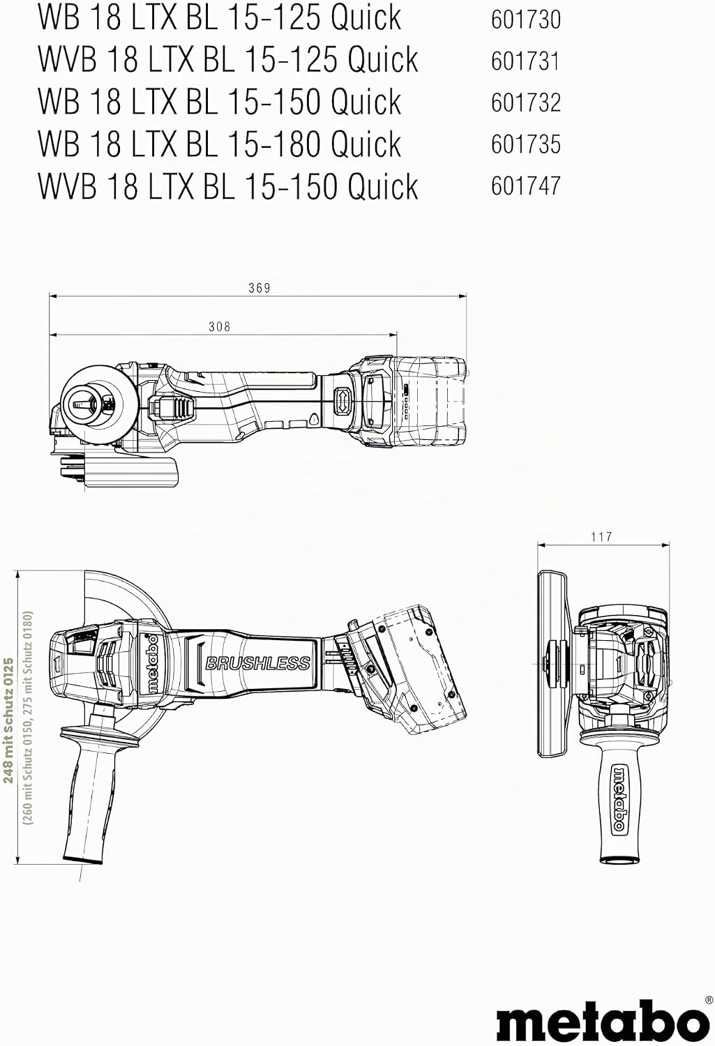 WVB 18 LTX BL 15-125 Quick * Akku TV00