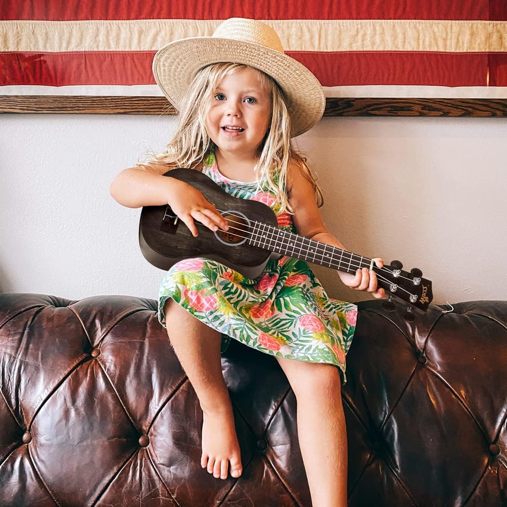 Winzz 21" Sopran Ukulele Anfänger Set Kinderm Erwachsene, Einzigartiges Farbdesign, mit Tasche, Stim