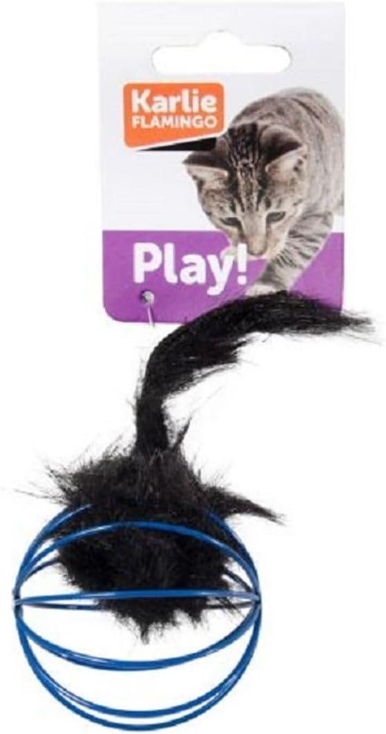 Katzenspielzeug GITTERBALL PLÜSCHMAUS 5 CM