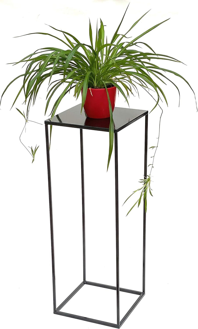 DanDiBo Blumenhocker Metall Schwarz Eckig Höhe 82 cm Blumenständer Beistelltisch 434 Blumensäule Mod