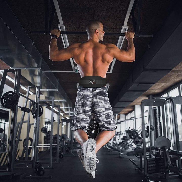 Gewichthebergürtel, Doppelkraft, gepolstert, 5,5 Neopren, für Rücken, Fitnessstudio, Bodybuilding, K