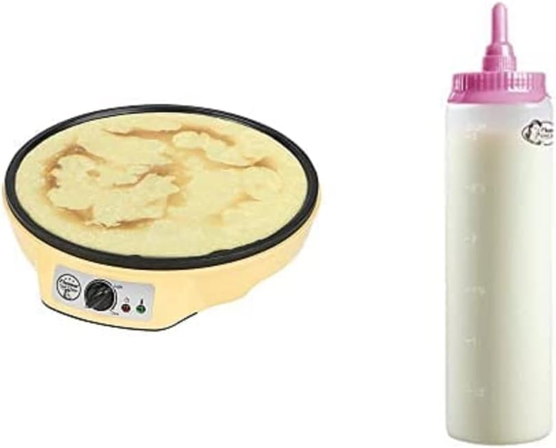 Bestron Crêpes Maker, inkl. Teigportionierer für 700ml mit Skala, Ideal zum Befüllen des Crêpes-Gerä