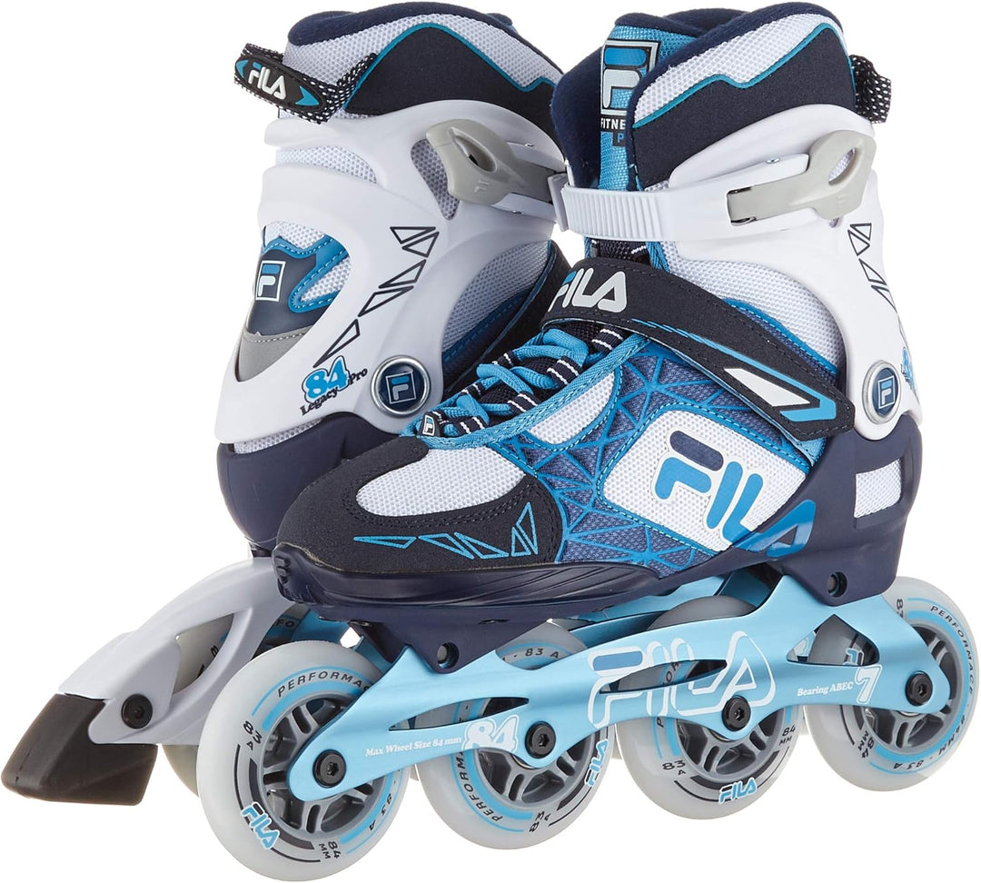 FILA Inliner Damen Legacy Pro 84, Inline-Skates mit Air Flow Belüftungssystem, Rollerblades mit bequ