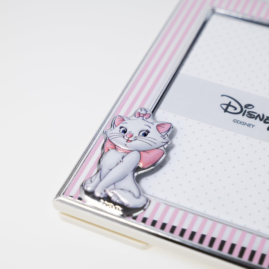 VALENTI & CO. Disney Baby - Minou Aristocats Bilderrahmen in Silber für Kinder, Geschenkidee für Tau