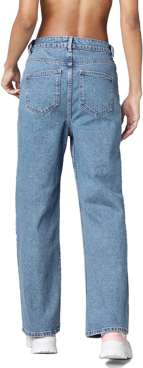 ONLY Damen Jeans 15235595 26W / 32L Medium Blue Denim, 26W / 32L Medium Blue Denim