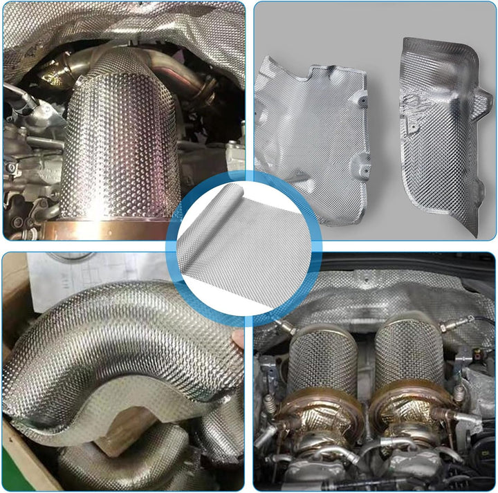 50x40cm Hitzeschutz Hitzeblech Hitzeschutzblech Aluminium Motorsport Isolierung,Aluminiumlegierungsp