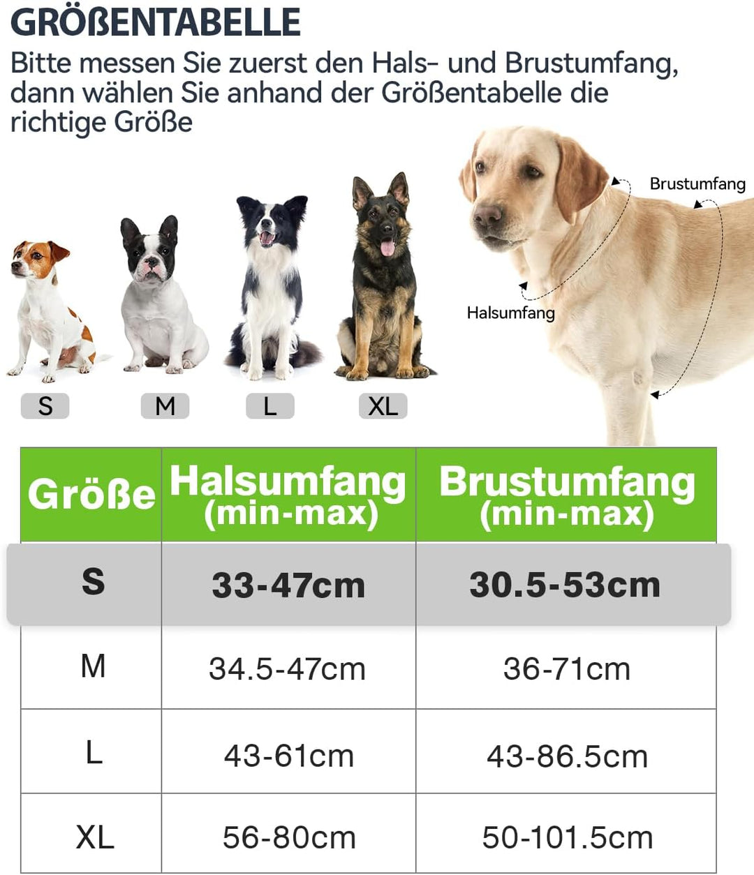 Joytale Hundegeschirr mittelgrosse Hunde, reflektierendes Geschirr Hund,luftdurchlässige Anti Zug Hu