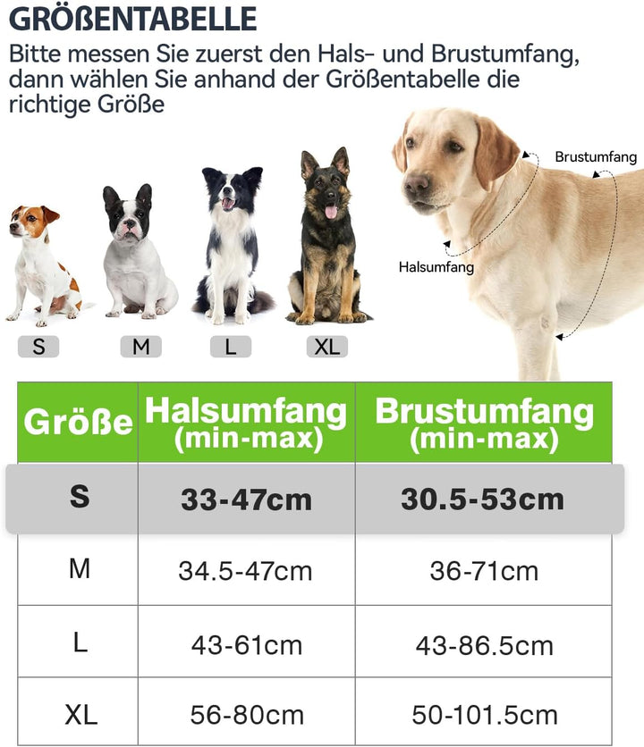 Joytale Hundegeschirr mittelgrosse Hunde, reflektierendes Geschirr Hund,luftdurchlässige Anti Zug Hu
