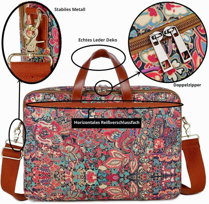 Baosha Frauen Laptoptasche 17 Zoll Aktentasche Damen Schultertaschen Arbeitstasche Businesstasche Mu