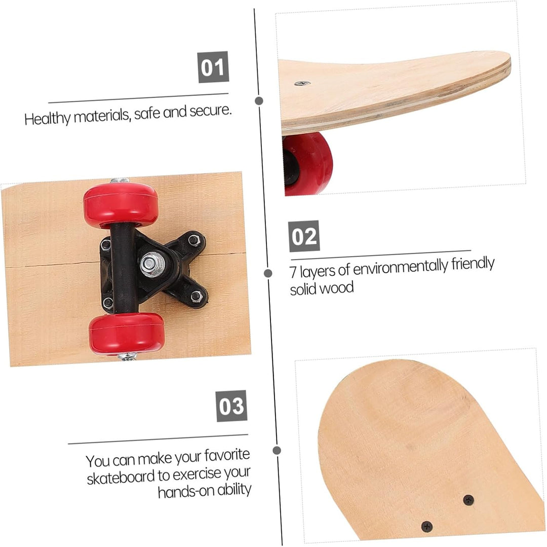 EXCEART 1stk Handgezeichnetes Skateboard Skateboard-Tisch Selber Machen Leeres Skateboarddeck Dekora