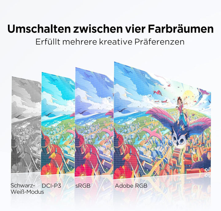 ugee Grafiktablett mit Display, UE16 FHD IPS 15.4 Zoll Grafiktabletts mit 143% sRGB Bildschirm, 16K