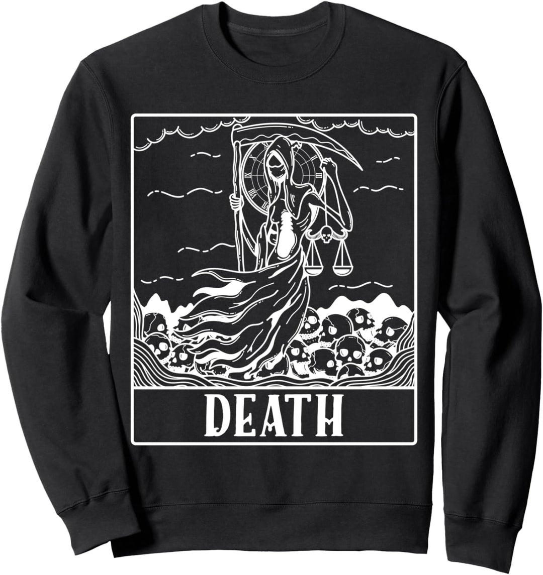 Grim Reaper Skeleton Tarot Card Blackcraft Men Women Sweatshirt