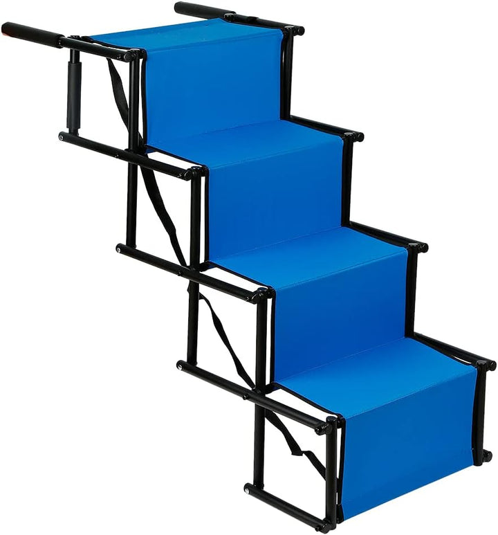 Hundetreppe - 4 Stufen Hundetreppe Auto Faltbare Hunderampe für Auto, Sofa oder Bett, rutschfest, Be