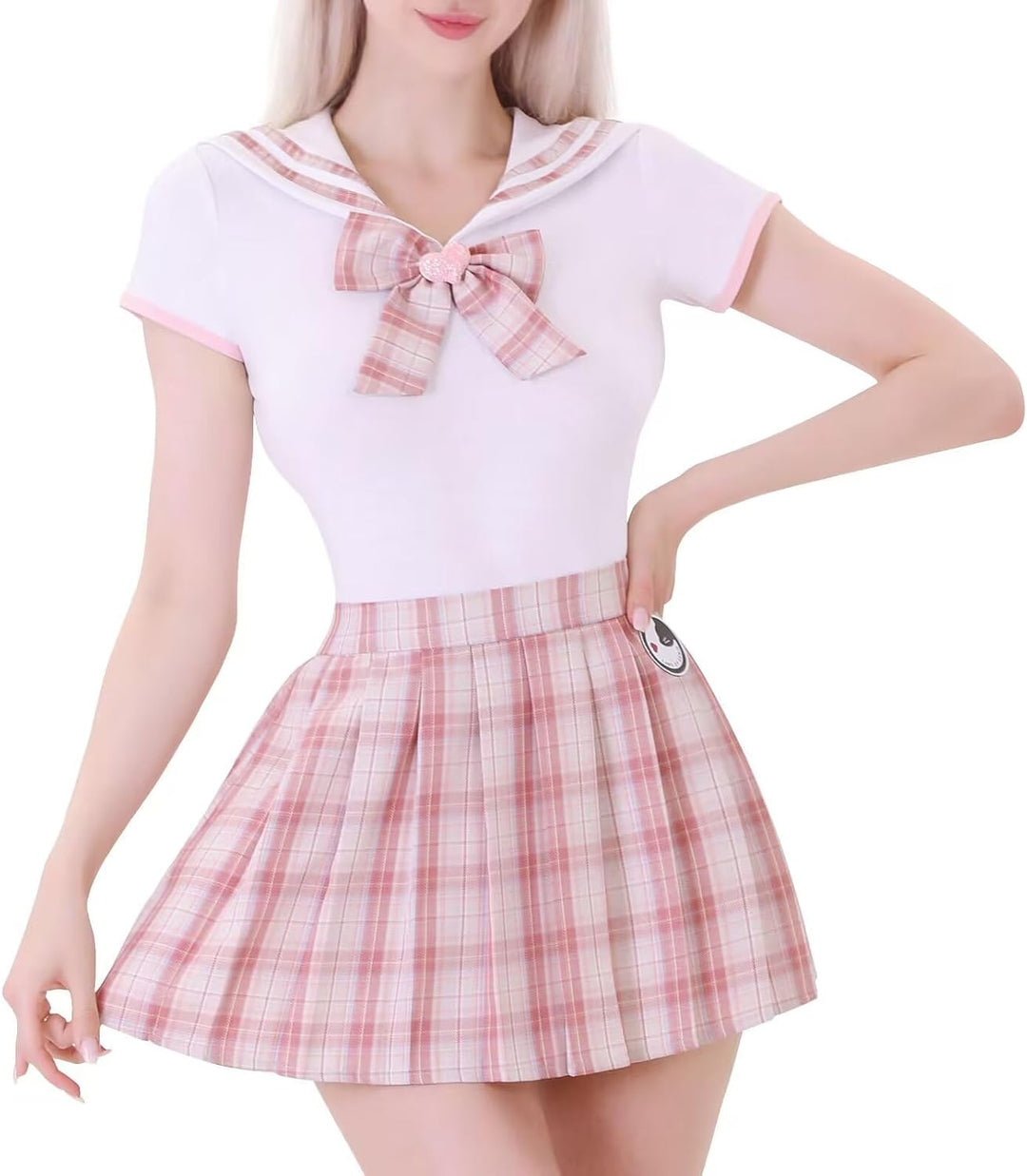 Landofgenie Bodysuit Onesies Rock Set Für Damen Snap Schritt Magic Cosplay Pyjama Rosa XS, Rosa XS