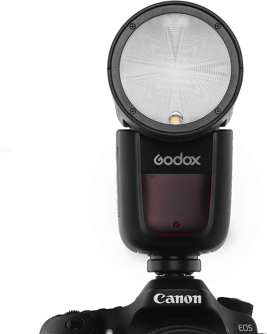 FOMITO Godox V1-F für Fujifilm 2,4 G TTL-Li-Ion-Rundkopf-Blitz-Blitzkamera, 76 W GN92 1/8000 HSS, 1,