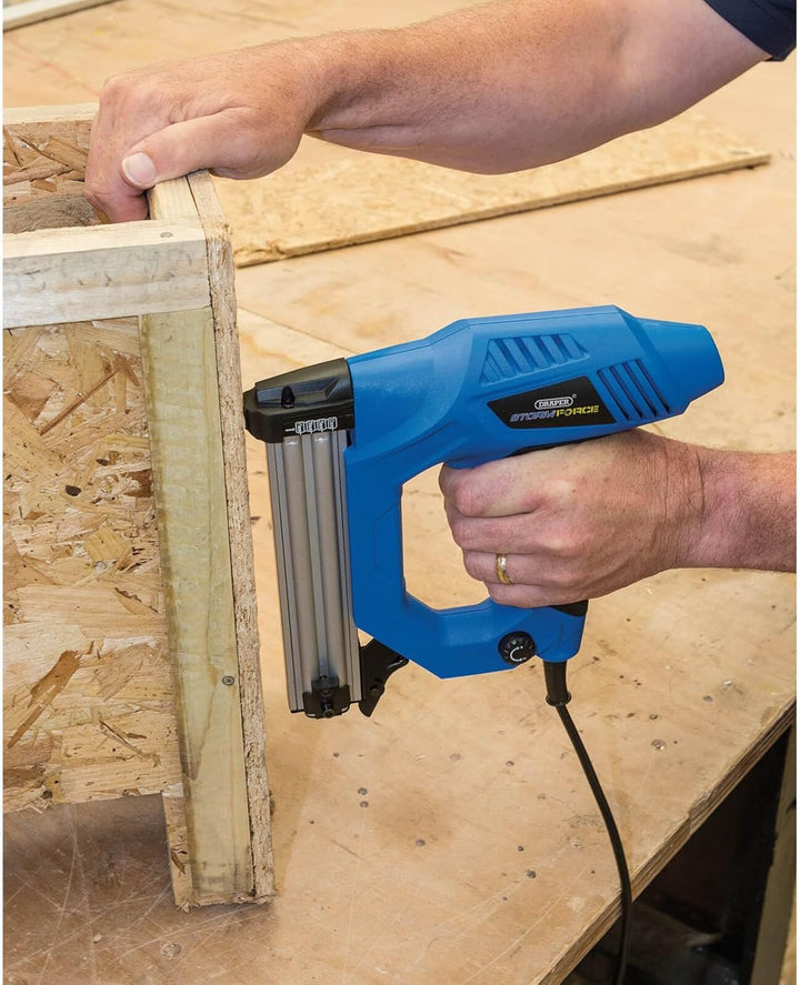 Draper 83659 Heavy-Duty Elektro-Hefter-Nagler-Set, blau