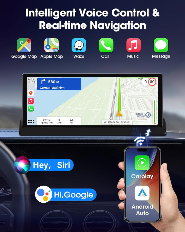 2026 Exklusivität Carplay Android Auto Display mit Stehende Halterung 10,26 Zoll Touchscreen Display