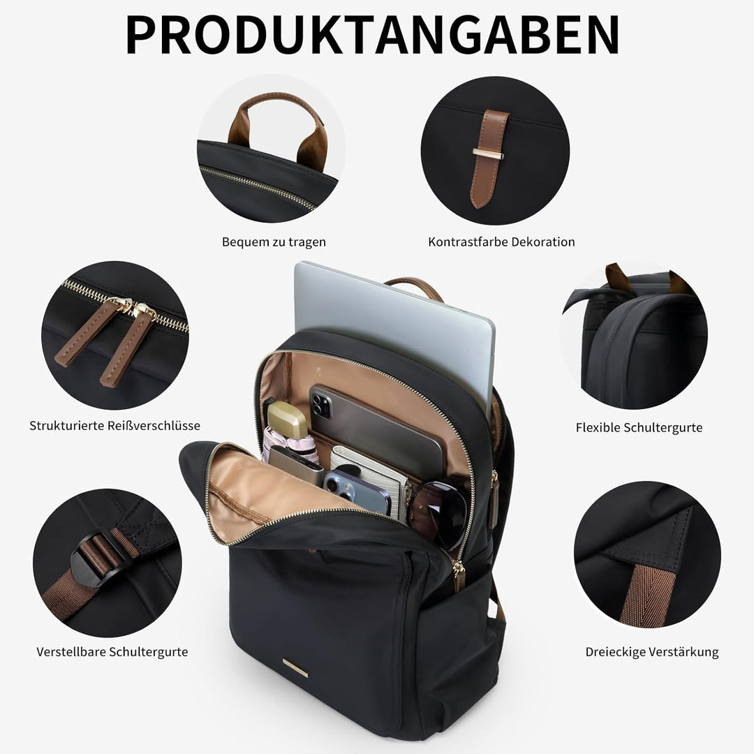 GOLF SUPAGS Rucksack Damen, Grosse Laptop Rucksack 16 Zoll Schulrucksack Laptoptasche Business Rucks
