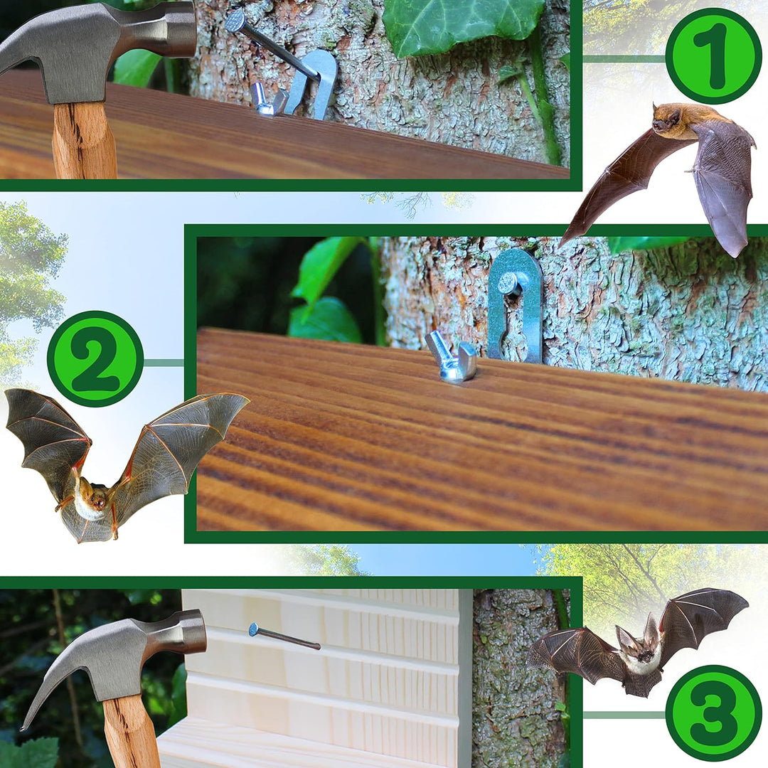 ERDENFREUND® Fledermauskasten handverschraubt gehandicapte Menschen aus der Pfalz - 2 cm FSC-Massivh