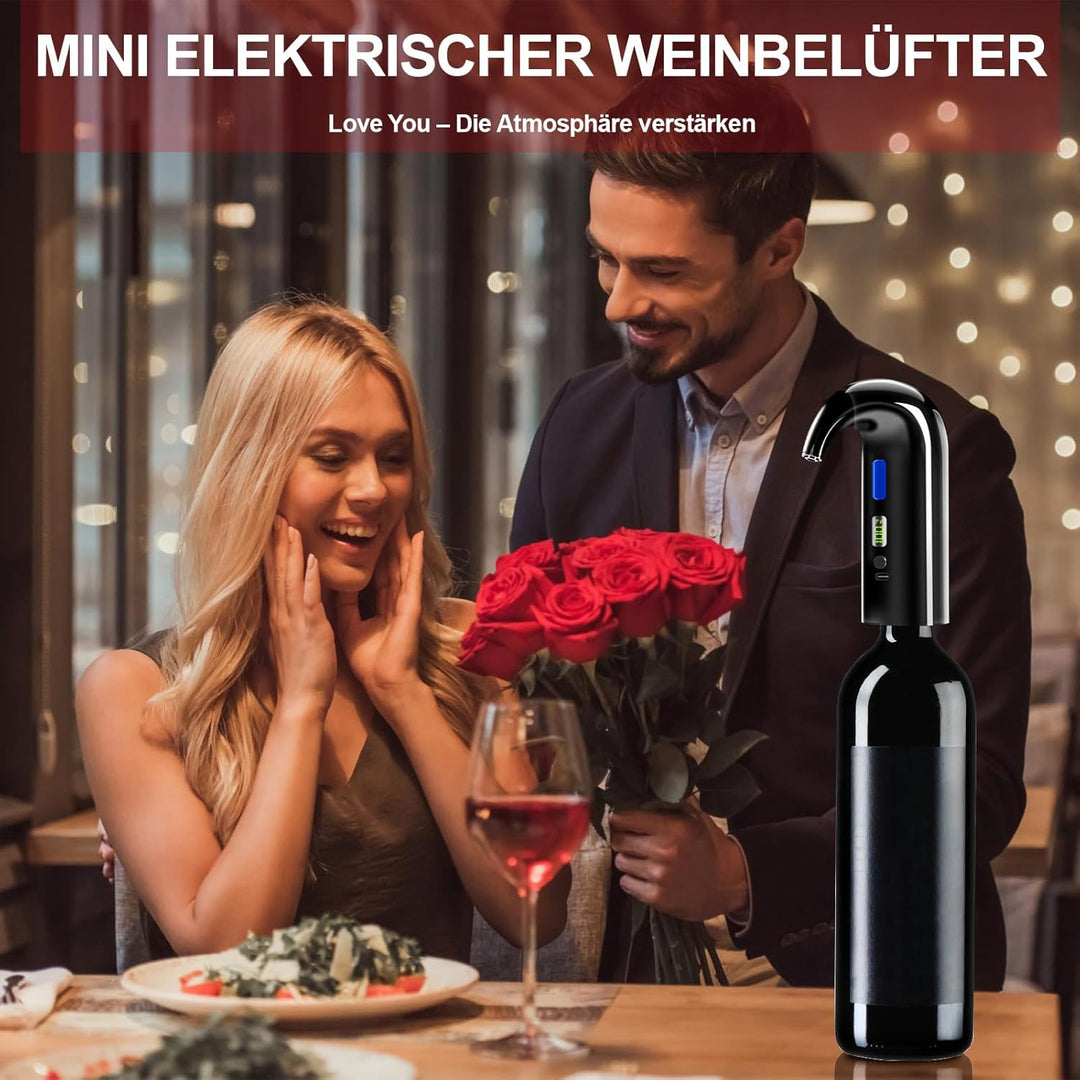 Cosyall Elektrischer Wein Dekanter, Automatischer und Tragbarer Weinbelüfter, Dosierbarer Weinspende