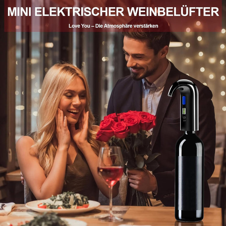 Cosyall Elektrischer Wein Dekanter, Automatischer und Tragbarer Weinbelüfter, Dosierbarer Weinspende