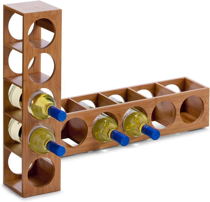 Zeller 13565 Weinregal 13.5 x 12.5 x 53 cm, Bamboo regal 1 - Pack, regal 1 - Pack