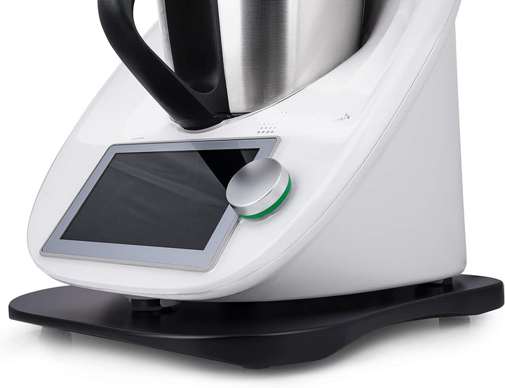 thermoBase Premium Gleitbrett aus holz/Inwood/für Thermomix TM6/TM5/2 Teflon-Gleitsohlen/2 Gummistop