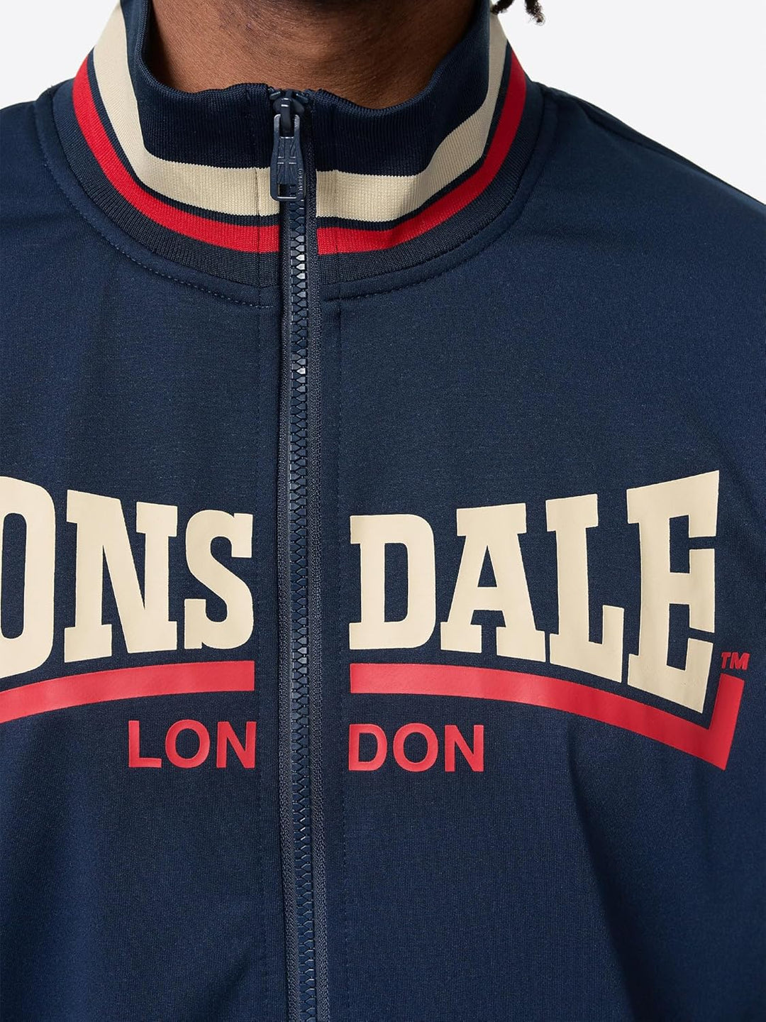 Lonsdale Herren Poolewe Tracksuit L Navy/Red/Sand, L Navy/Red/Sand
