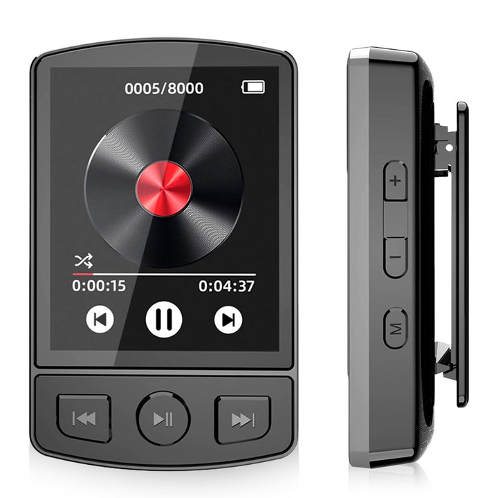 MP3 Player Bluetooth, Tragbarer digitaler Musikplayer mit Lautsprecher, Sprachaufzeichnung Eingebaut