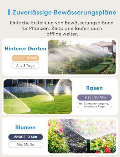 Meross Bewässerungscomputer WLAN mit Hub MST100 & Bewässerungscomputer WLAN 2 Ausgänge MST200