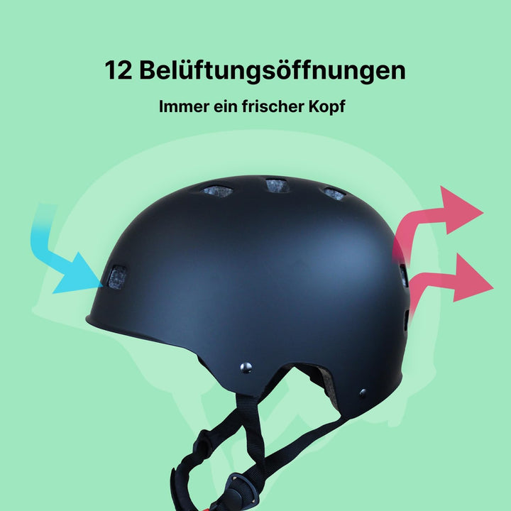 GOOFF Skatehelm - CE & NTA Zertifiziert - Skatehelm für Erwachsene und Kinder - auch als Fahrrad & S