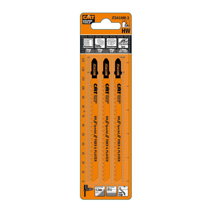 CMT ORANGE TOOLS JT341HM-3-3 BIM-STICHSÄGEBLÄTTER HM 132X5-50X6TPI I 4-3/8 | L 5-1/4 | TPI 6 | PKG 3