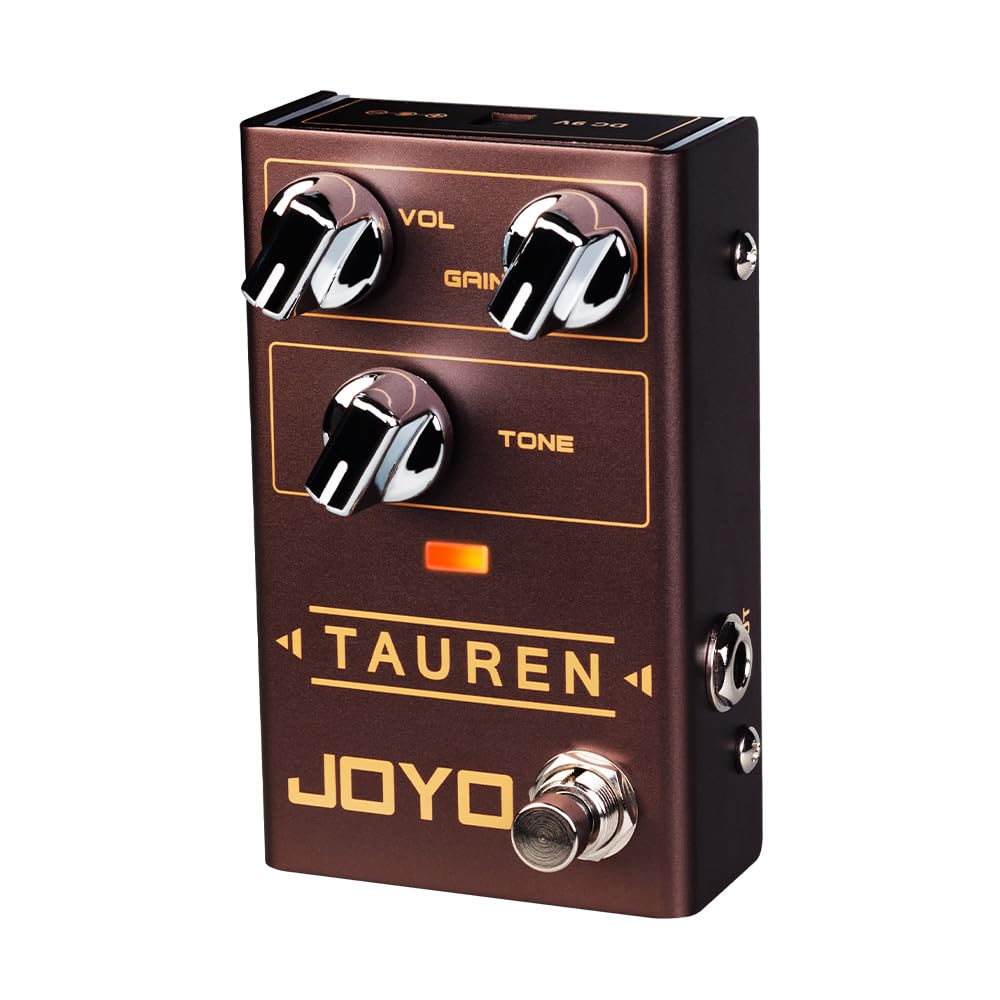 JOYO Overdrive Distortion Pedal R Series High Gain OD Clean Boost to Dist für E-Gitarren-Effekt (Tau