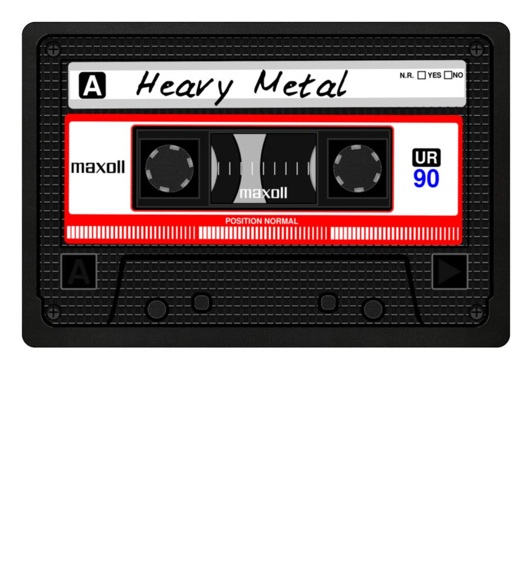 Generic Heavy Metal Kassette/Tape - Fussmatte 60x40cm Schwarz, 60x40cm Schwarz
