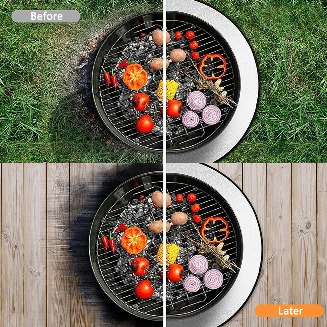 Qanye 24 Zoll Runde Feuerstelle Matte, Feuerstelle Matte, Grill Feuerfeste Unterlage, Feuerfeste Unt