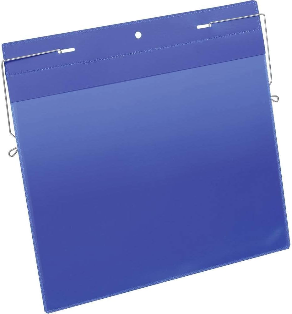 Durable Drahtbügeltasche (A4 quer) Packung à  50 Stück blau, 175407 A4 Querformat, A4 Querformat