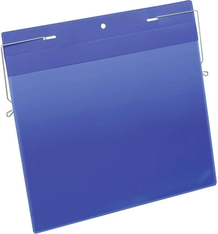 Durable Drahtbügeltasche (A4 quer) Packung à  50 Stück blau, 175407 A4 Querformat, A4 Querformat