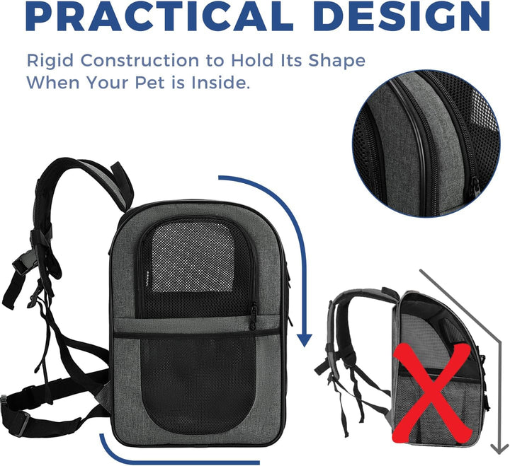 Apollo Walker Pet Carrier Backpack for Large/Small Cats and Dogs, Puppies, Safety Features and Cushi